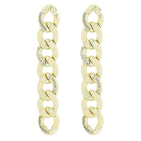 CUBIC ZIRCONIA METAL EARRINGS