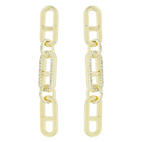 CUBIC ZIRCONIA METAL EARRINGS