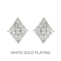 RHOMBUS CZ STUD EARRING