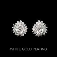 PLATEC CZ TEARDROP POST EARRING