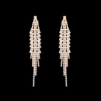 DANGLING RHINESTONE POST EARRINGS