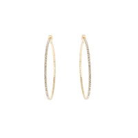 40MM RHINESTONE HOOP EARRING