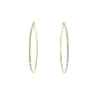 60MM RHINESTONE HOOP EARRING