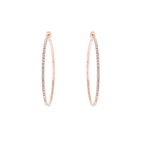 60MM RHINESTONE HOOP EARRING
