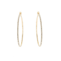 70MM RHINESTONE HOOP EARRING