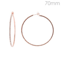 70MM RHINESTONE HOOP EARRING