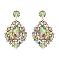 ELEGANT RHINESTONE CHANDELIER STATEMENT EARRINGS