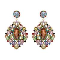 ELEGANT RHINESTONE CHANDELIER STATEMENT EARRINGS