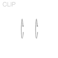 60MM RHINESTONE CLIP HOOP ER