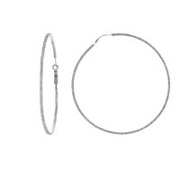 100 MM RHINESTONE HOOP EARRING