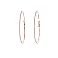 100 MM RHINESTONE HOOP EARRING