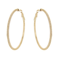 ETCHED 80MM HOOP EARRING