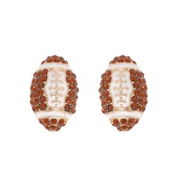 CRYSTAL STUDDED FOOTBALL GAME DAY EARRINGS