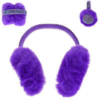 FASHION RHINESTONE FLUFFY EARMUFFS