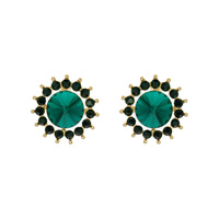 Stone Daisy Flower Stud Earrings
