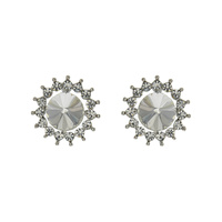 Stone Daisy Flower Stud Earrings