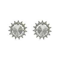 Stone Daisy Flower Stud Earrings
