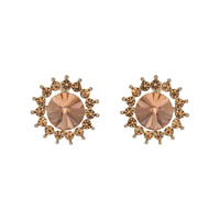 Stone Daisy Flower Stud Earrings