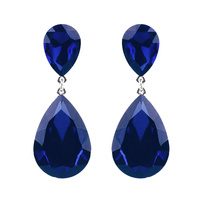 2-TIER TEARDROP CRYSTAL POST EARRINGS