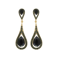 Dangly Teardrop Gem Earrings Eq152Grd