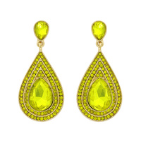 Dangly Teardrop Gem Earrings