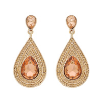 Dangly Teardrop Gem Earrings