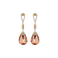 Dangly Teardrop Gem Earrings