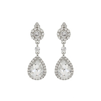 CRYSTAL RHINESTONE TEARDROP EARRINGS