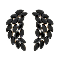 Marquise Gem Leaf Cluster Wing Earrings Eq203Gab