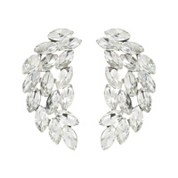 Marquise Gem Leaf Cluster Wing Earrings Eq203Gab