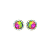 14mm STONE POST EARRINGS