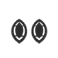 CRYSTAL RHINESTONE PETAL CUT HALO DROP EARRINGS