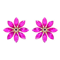MARQUISE CRYSTAL FLOWER STUD EARRINGS