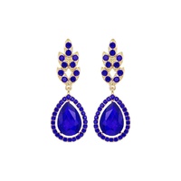 2-TIER TEARDROP CUT GEMSTONE VINE DROP EARRINGS
