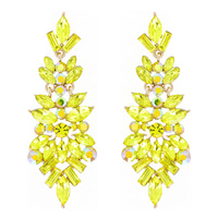 STONE CLUSTER CHANDELIER EARRING