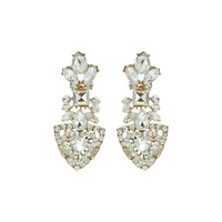 STONE CLUSTER TRIANGLE DROP EARRING