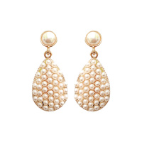 RHINESTONE CLUSTER DROP EARRING