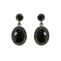 OVAL DROP DANGLE LRG GEM ER