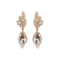 PAVE CLUSTER DROP EARRING