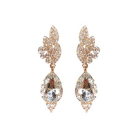PAVE CLUSTER DROP EARRING