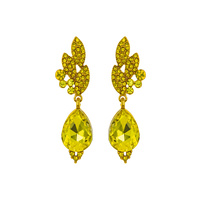 PAVE CLUSTER DROP EARRING