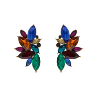 CRYSTAL CLUSTER POST EARRINGS