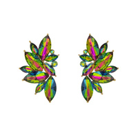 CRYSTAL CLUSTER POST EARRINGS