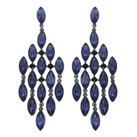 FASHION NAVETTE CUT CRYSTAL PAGEANT CHANDELIER DROP DANGLE EARRINGS