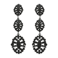 MULTI FACET CUT GEMSTONE CHANDELIER EARRINGS