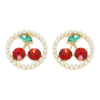 CHERRY PEARL POST EARRINGS