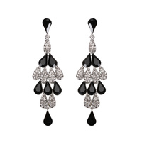 CHANDELIER RHINESTONE POST EARRINGS