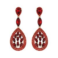 RHINESTONE FLAME DROP EARRINGS