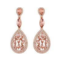 RHINESTONE FLAME DROP EARRINGS