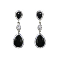 ALLURE RHINESTONE TEARDROP EARRINGS